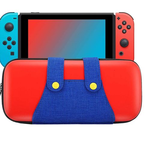 Coque Portable Compatible avec Nintendo Switch, Couverture Super Mario Protective Étui Dure Sac de Rangement avec 10 Emplacements pour Cartes de Jeu Cartouche