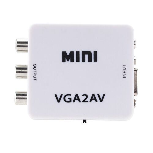 Mini adaptateur de convertisseur Portable VGA à AV, prise en charge du convertisseur 1080P VGA2AV PC à TV HD ordinateur à TV