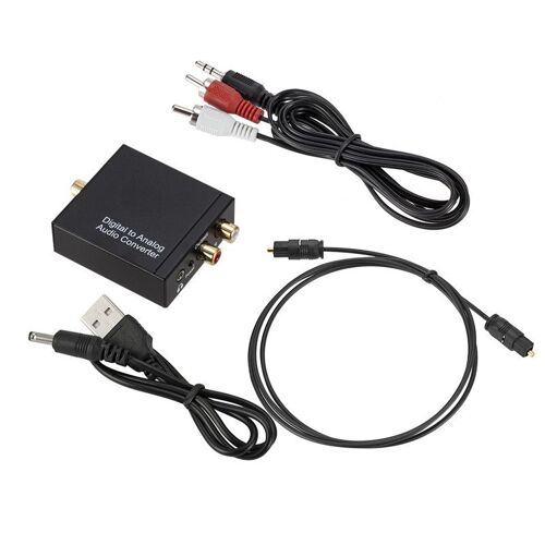 Convertisseur Audio numérique analogique Fiber optique/Coaxial, convertisseur Audio Apple tv 3 3.5