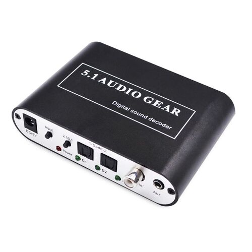 Décodeur de son numérique 5.1, convertisseur optique SPDIF/ Coaxial Dolby AC3 DTS à Audio analogique 5.1CH
