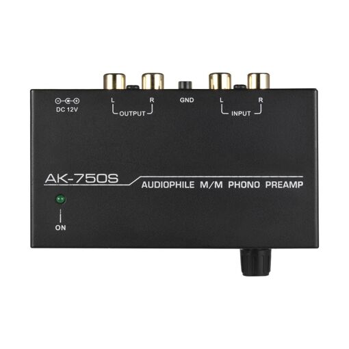 Préampli Phono Platine Vinyle, Double Gain PP500 Préampli Phono Stéréo Prise Européenne 100-240V avec Adaptateur DC 12V pour Ordinateur Portable