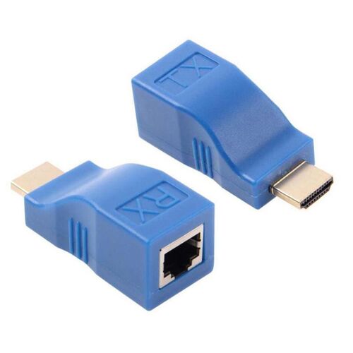 Extension HDMI 4K jusqu'à 30m sur câble Ethernet LAN CAT5e / 6 UTP, Ports RJ45, réseau LAN