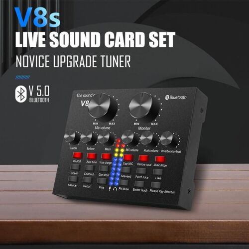 Carte son en direct, effets multiples, réduction du bruit, changeur de voix professionnel, compacte, table de mixage externe USB