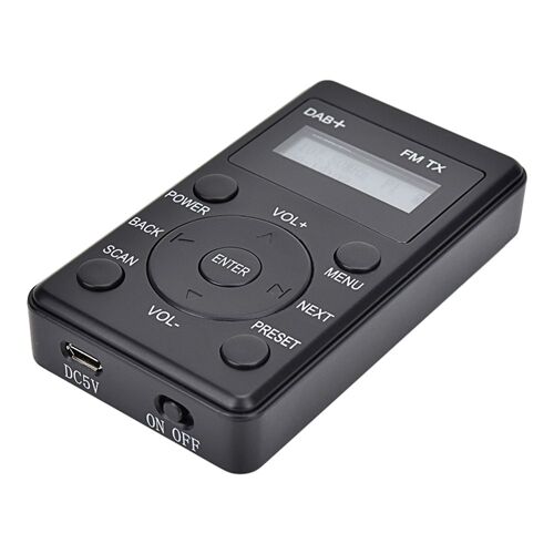 Mini récepteur de Radio FM numérique, avec écouteurs, émetteur DAB-FM, Micro-USB, Rechargeable