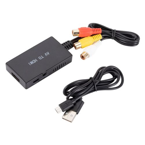 Convertisseur AV vers HDMI, adaptateur Composite vers HDMI, Support 1080P PAL/NTSC Compatible avec PS one, PS2 PS3 STB Xbox VHS DVD
