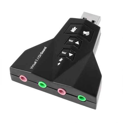 Adaptateur USB 3.5 vers carte son virtuel 3D, prise 2.0mm, 7.1 CH