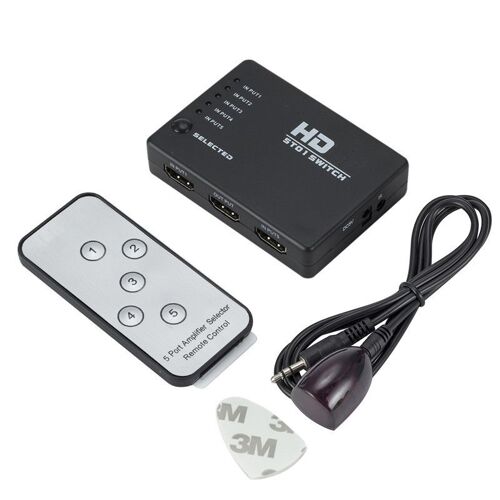 Sélecteur De Commutateur 5 En 1 Pour Vidéo Hdtv, Ps3, Dvd, Adaptateur De Carte Mémoire