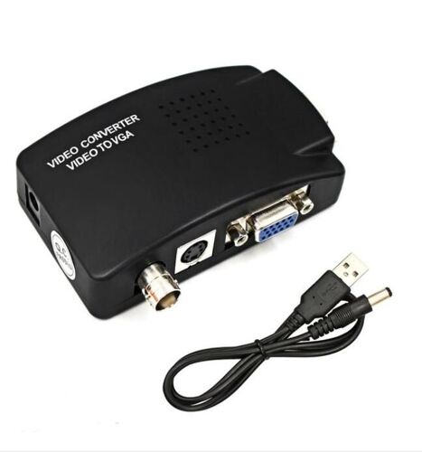 Convertisseur vidéo Composite BNC VGA s-vidéo vers VGA, adaptateur de sortie VGA, boîtier de commutation numérique pour PC Mac TV, caméra DVD DVR
