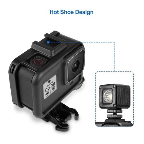 Support De Cadre En Plastique Pour Gopro Hero 8, Coque De Protection Noire Avec Accessoires De Caméra D'action