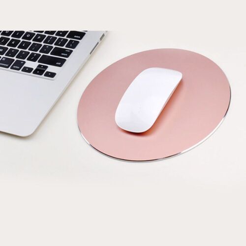 Tapis de souris rond en alliage d'aluminium, étanche, Simple, pour bureau, ordinateur portable, clavier de jeu