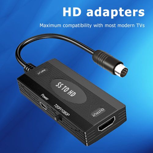 Adaptateur Professionnel Ss Vers Hdmi Pour Consoles De Jeu Sega Saturn, Kit De Convertisseur Tv Hd Avec Ensemble De Dispositif De Câble