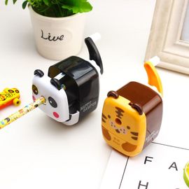 Taille-Crayon Mignon Style Animaux Et Dessin Animé, Fonctionne Avec Une Manivelle, Kawaii, Panda, Outil Et Fournitures Pour L'école Et Le Bureau, Papeterie, Cadeau Idéal Pour Enfants, Cutter, Stylo