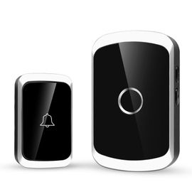 Kit De Carillon De Porte De Sonnette Sans Fil Intelligent,Aucune Prise Requise,Télécommande 300m/984 Pieds,38 Chansons,Mélodies,Son,Sonnette De Porte De Maison,Type De Batterie - Type Black