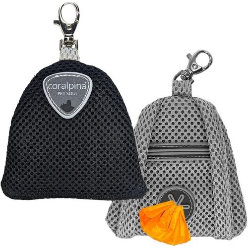Kal-Sac À Dos Cinquetorri, Récipient Pour Sacs Hygiéniques Pour Chiens, Design Moderne, Idéal À Transporter Pendant Les Promenades, Pour Rouleaux, Couleur Noir Foncé