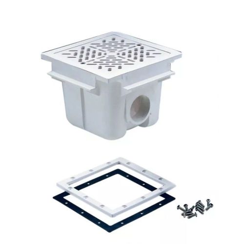 Bonde de fond Square 210 mm x 210 mm main drain with ABS grille -00273