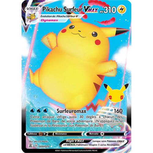 Pokémon - Pikachu Surfeur Vmax - 009/025 Set Célébrations Fr