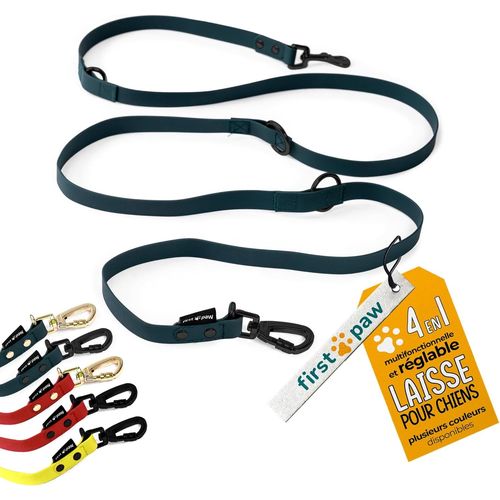 Laisse Chien 2m-Vert/Noir-New 2024-Étanche,Solide,Confortable Et Multifonctionnelle Laisse Double Pour 2 Chiens-Laisse Main Libre Chien Pour Petits,Moyens Et Grands Chiens