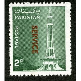 Timbre Oblitéré Pakistan,Postage,2p,Service