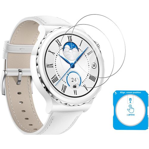 Cauc-2 Pi¿¿Ces Verre Tremp¿¿ Pour Huawei Watch Gt 3 Pro 43mm Protection D'¿¿Cran, Duret¿¿ 9h/Sans Bulles, Protection ¿¿Cran Pour Huawei Watch Gt 3 Pro 43mm - Haute D¿¿Finition Vitre Tremp¿¿