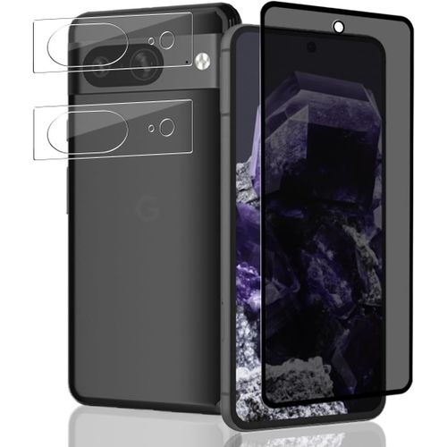 Cauc-1 Pi¿¿Ce Verre Tremp¿¿ Anti Espion Pour Google Pixel 8 Protection D'¿¿Cran + 2 Pi¿¿Ces Protecteur Cam¿¿Ra, Duret¿¿ 9h/Anti-Spy, Prot¿¿Ge ¿¿Cran Pour Google Pixel 8 - Privacy Vitre Tremp¿¿