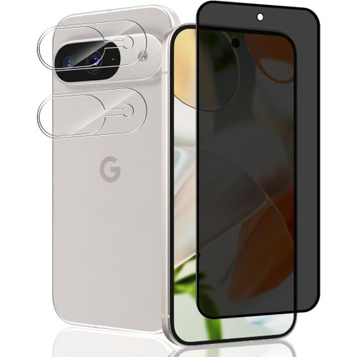 1 Pièce Verre Trempé Anti Espion Pour Google Pixel 9 Protection D'écran + 2 Pièces Protecteur Caméra, Dureté 9h/Anti-Spy, Protège Écran Pour Google Pixel 9 - Privacy Vitre Trempé