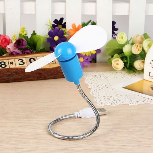 Mini ventilateur USB Serpentine Portable de 30cm de Long,grand vent,Flexible,pour ordinateur de bureau,ordinateur Portable,petit ventilateur USB Serpentine - Type Bleu