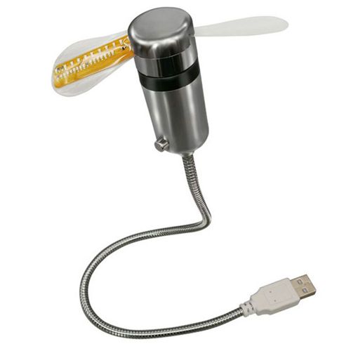 Mini ventilateur USB 62 en métal,horloge,affichage de la température,gadgets portables pour ordinateur portable - Type Time Temperature Fan