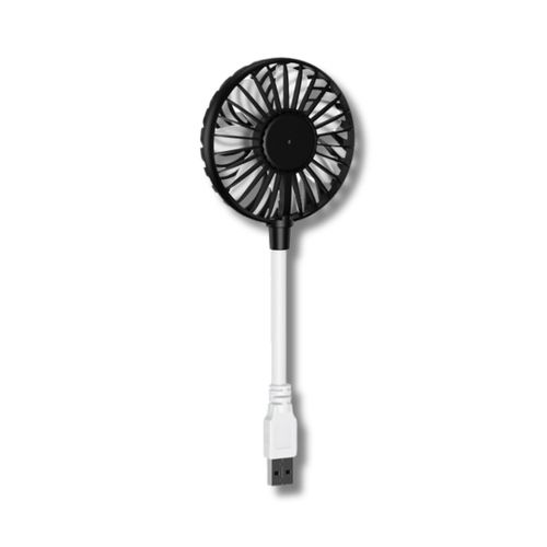 Mini ventilateur USB portable avec cou réglable,refroidissement personnel silencieux pour bureau,camping,ordinateur portable et batterie externe - Type Black