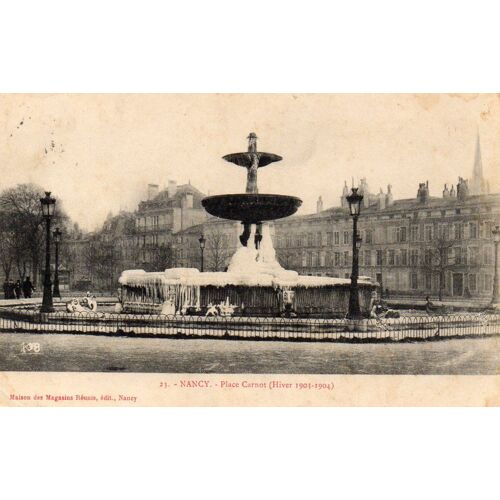 Carte Postale Ancienne - 23 - Nancy - Place Carnot (Hiver 1903-1904)