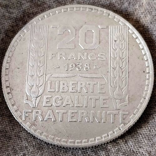 20 Franc Turin Argent 1938
