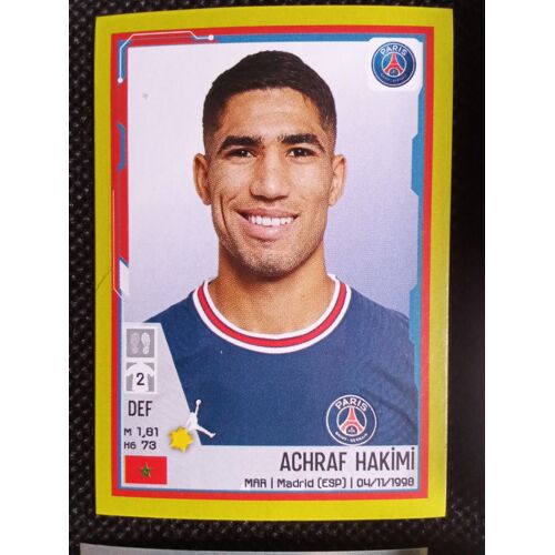 Foot 2022 Paris N°344 Achraf Hakimi - Image Sticker Vignette Panini