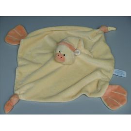Doudou Canard Plat Jaune Orange Gipsy