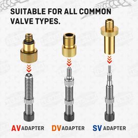 Subzonal-Embout Pompe Velo Ensemble, Tous Les Adaptateurs Valve Vélo, Embout Gonflage Velo Avec Boîte De Tri, Adaptateur Pompe Velo Raccord Pompe, Embout Gonflage Ballon Et Adaptateur Valve Compresse