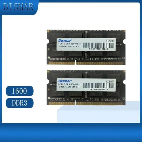 dismar 8GB DDR3-1600Mhz RAM mémoire pour laptop.