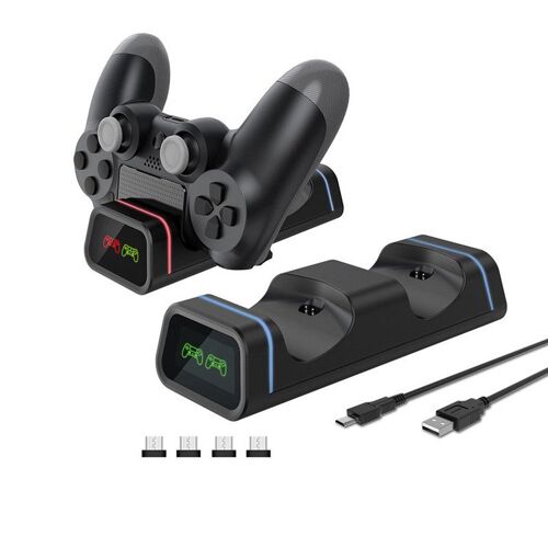 Manette Ps4 Chargeur, Ps4 Station De Charge Rapide Avec Indicateur Led Pour Manette Sony Playstation 4 / Slim/Pro