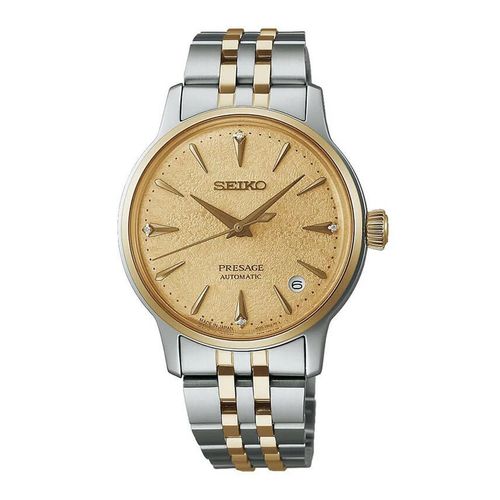 Montre Femme Seiko Automatique Présage Cocktail Frozen Daiquiri Dorée