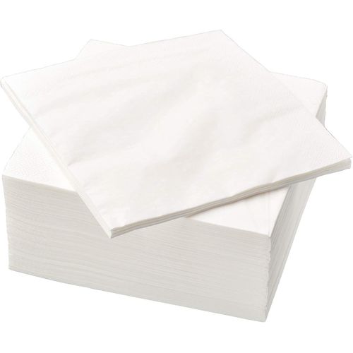 Mevronisshop-Fantasisk Ike-500.357.52 Lot De 100 Serviettes En Papier Blanc 40 X 40 Cm