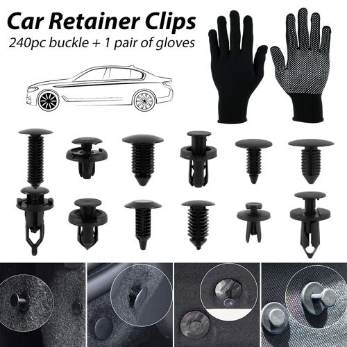 Kit De Clips De Retenue De Voiture, Rivets En Nylon Réutilisables, Fixation De Porte, Garniture De Panneau De Garde Boue Adapté À Ford Gm Nissan Jee