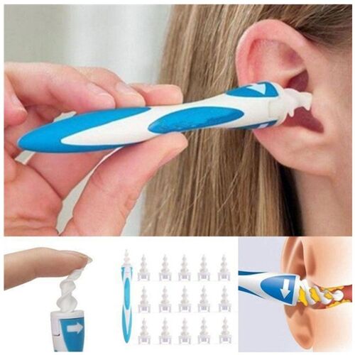 Oreillettes Nettoyantes, Nettoyage Facile, Tête Souple, Nettoyage Des Oreilles, Spirale Souple, Sûr, Outils Comprenant 15 Têtes De Remplacement 