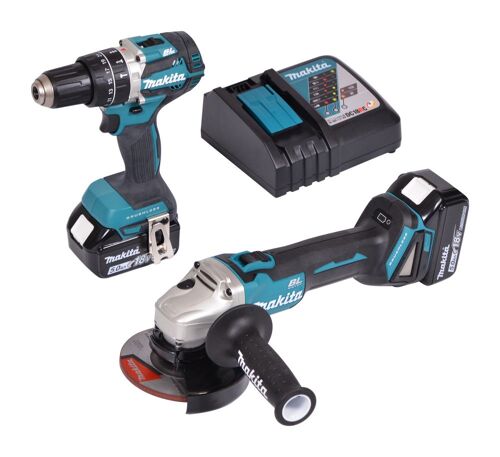 Makita Ensemble de 2 machines (DGA506 + DHP484) DLX2210TJ1