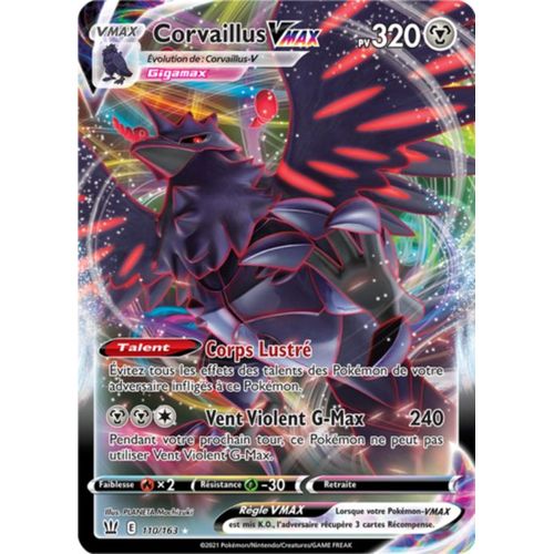 Pokémon - Corvaillus Vmax - 110/163 Set Styles De Combat Fr