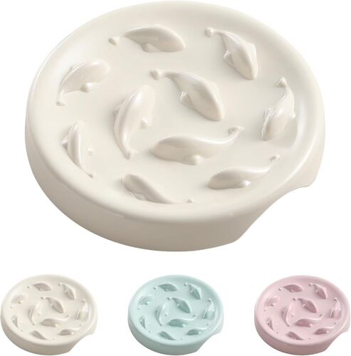 Gamelle Anti-Gloutissement En Mélamine Pour Chat - Gamelle Ludique Pour Une Alimentation Lente - Petite Gamelle Interactive Avec Base Antidérapante - Gamelles Anti-Vomissements - Cat Maz