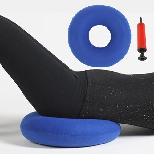 Coussin Gonflable En Forme De Donut, Soulagement De La Pression Du Coccyx, Avec Pompe À Air, Pour Siège De Fauteuils Roulants, Pour Hémorroïdes Postpartum Et Lombaires 