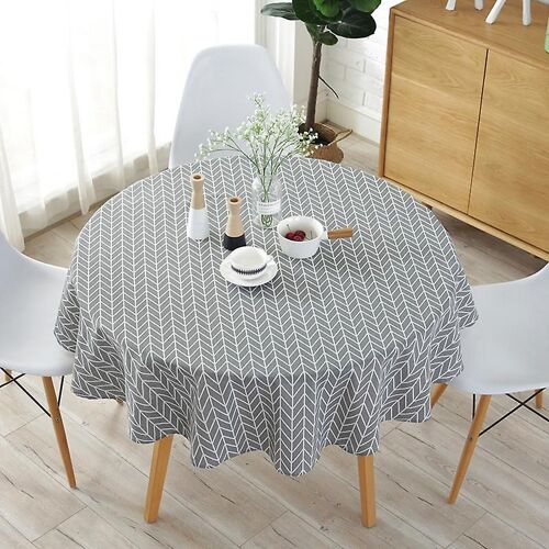 Nappes Rondes Simples De Style Nordique Pour Table Ronde, L (Flèche Grise) 90 Cm De Diamètre