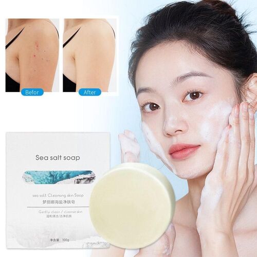 Savon Anti-Acariens Au Sel De Mer, Contrôle De L'huile Pour Les Mains, Nettoyage, Blanchiment, Soin, Huile Faite À La Main, Hydratant, G0k0 