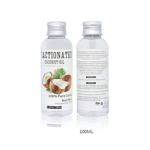 Huile De Noix De Coco Naturelle Pure, 100ml, Vierge, Presse, Meilleure Huile Essentielle Pour La Peau Froide, Soin Des Cheveux, H6o7 