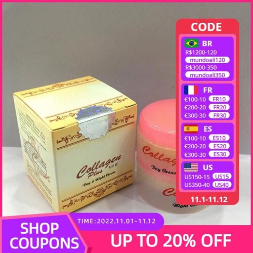 Crème De Jour Et De Nuit À La Vitamine E, Care2-In-1 Collagène, Crème De Beauté, Anti-Rides, Hydratante, Emballage Anglais, Blanc, R1s7 