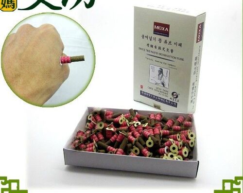 Tube De Moxibustion En Pâte De Moxa, Autocollant Auto-Adhésif Avec Fumée, Points D'acupuncture, 180 Pièces 
