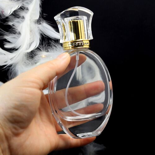 Vaporisateur De Parfum Ovale Vide Rechargeable En Verre Transparent, Flacon De Voyage De 50ml, Pot Atomiseur, Décoration De Maison 
