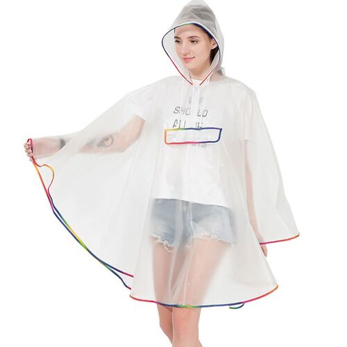 Cape Imperméable En Plastique Eva Réutilisable Pour Hommes Et Femmes, Poncho À Capuche Pour Randonnée